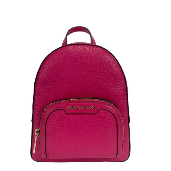 NEW Michael Kors XS Jaycee Backpack Bag Electric Pink Pebbled Leather NWT main image 4